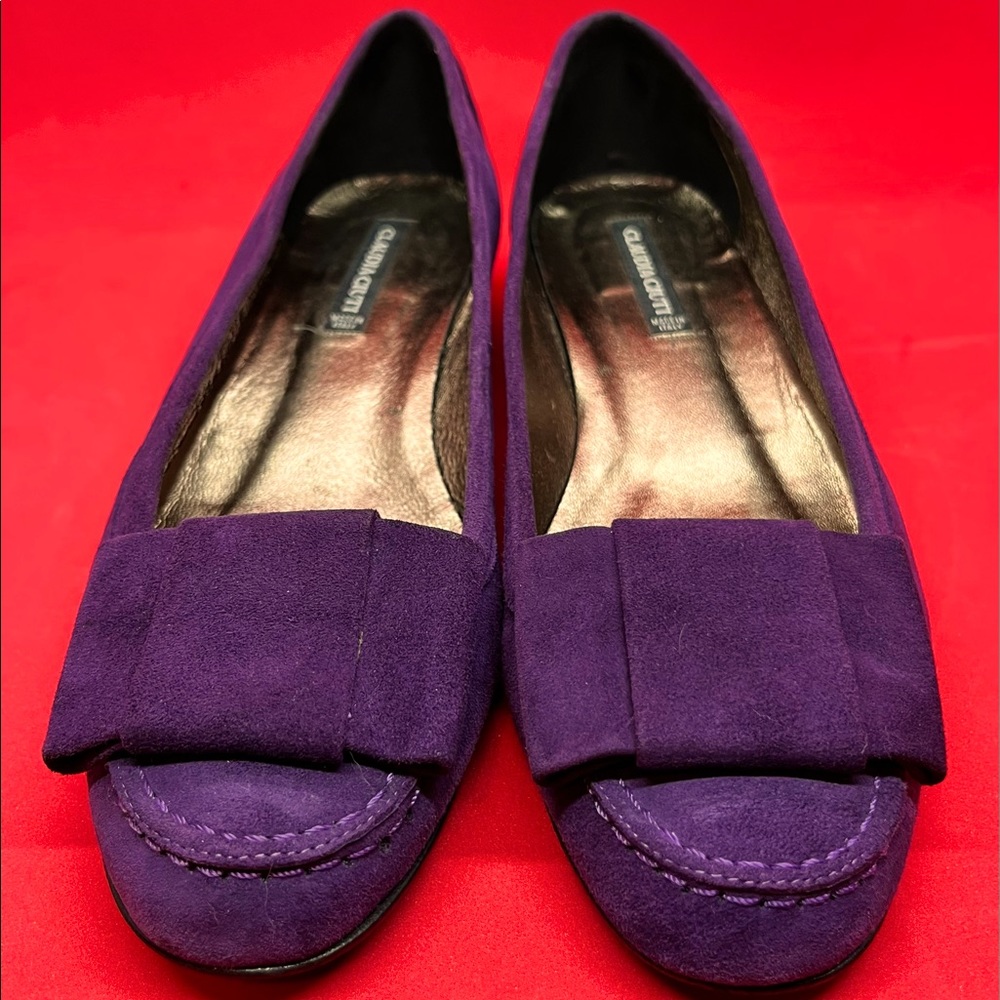 CLAUDIA CIUTI BEAUTIFUL PURPLE SOFT SUEDE FLATS